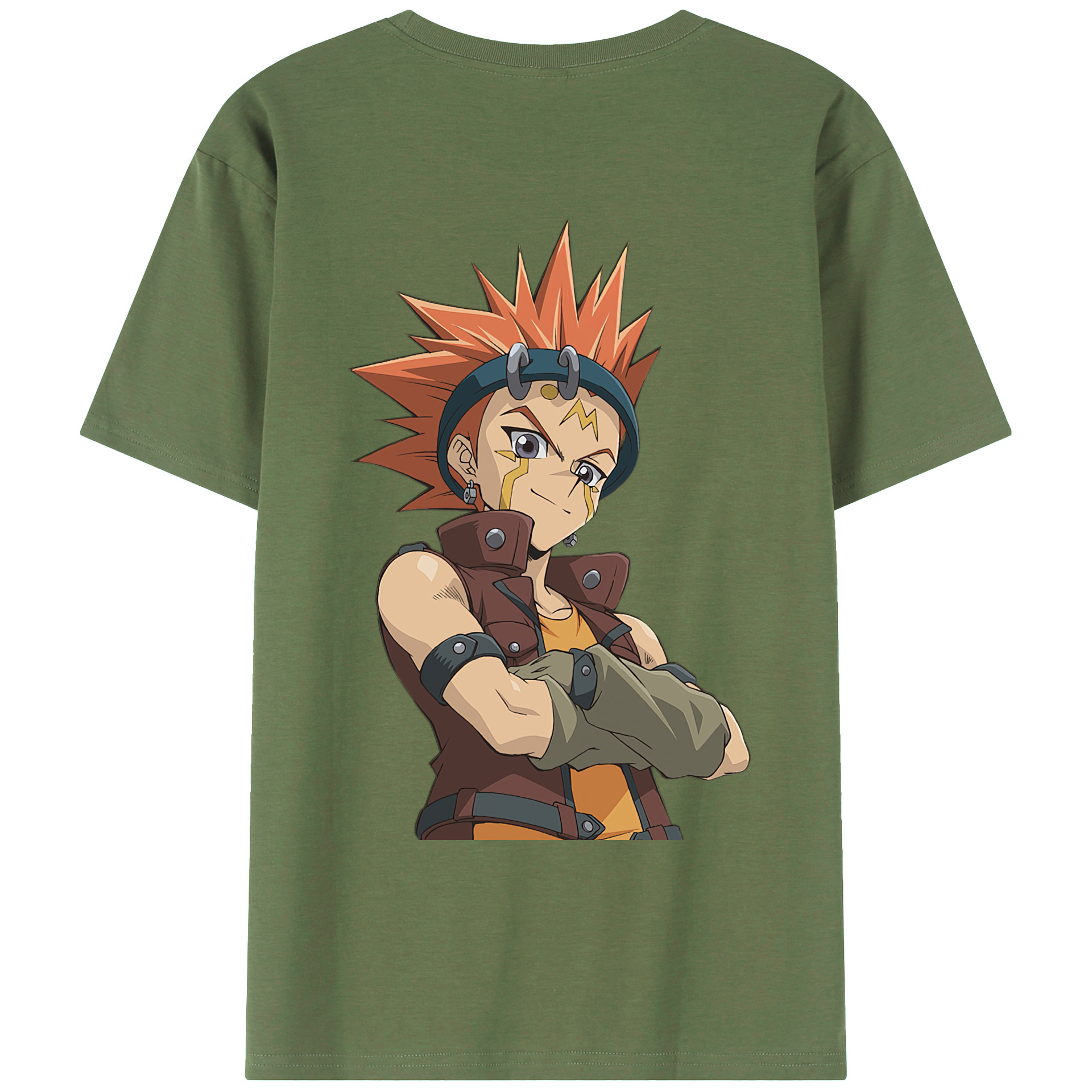 （画像用） 遊☆戯☆王 Yu-Gi-Oh! 綿100％ メンズ半袖Tシャツ（バックプリント） 通気性